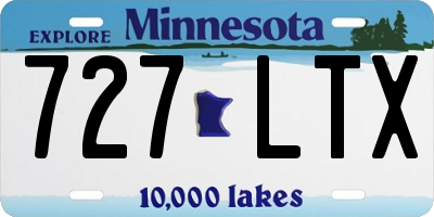 MN license plate 727LTX
