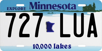 MN license plate 727LUA