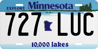MN license plate 727LUC