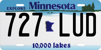 MN license plate 727LUD