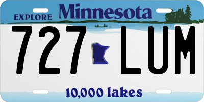 MN license plate 727LUM