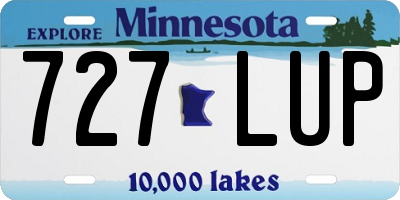 MN license plate 727LUP