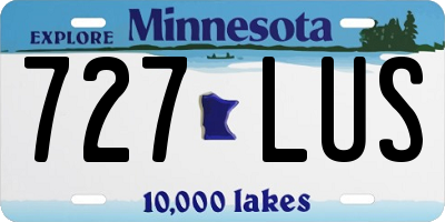 MN license plate 727LUS