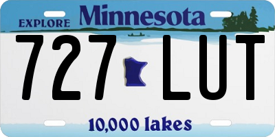 MN license plate 727LUT