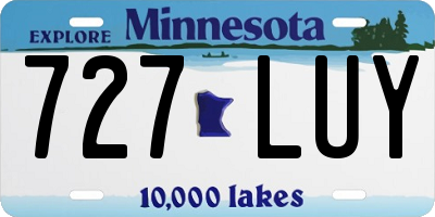 MN license plate 727LUY