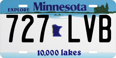 MN license plate 727LVB