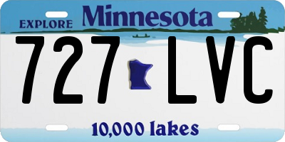 MN license plate 727LVC