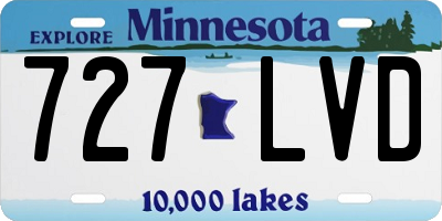 MN license plate 727LVD