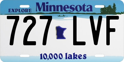 MN license plate 727LVF