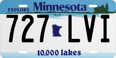 MN license plate 727LVI