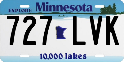 MN license plate 727LVK