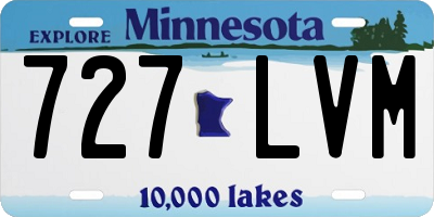 MN license plate 727LVM