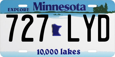 MN license plate 727LYD