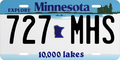 MN license plate 727MHS