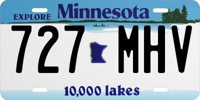 MN license plate 727MHV