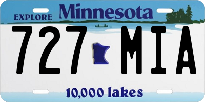 MN license plate 727MIA