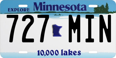 MN license plate 727MIN
