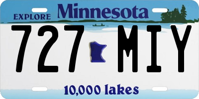 MN license plate 727MIY