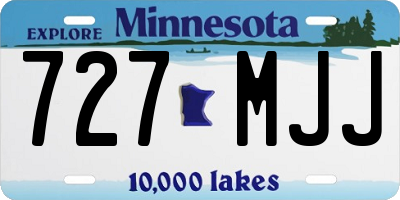 MN license plate 727MJJ