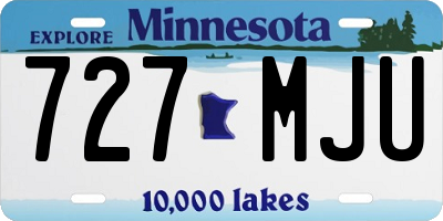 MN license plate 727MJU