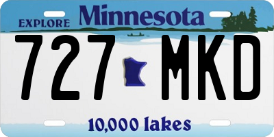 MN license plate 727MKD