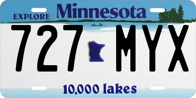 MN license plate 727MYX