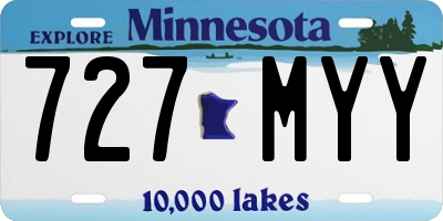 MN license plate 727MYY
