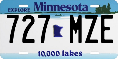 MN license plate 727MZE