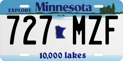 MN license plate 727MZF