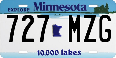 MN license plate 727MZG