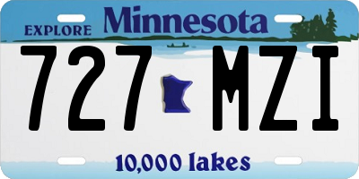 MN license plate 727MZI