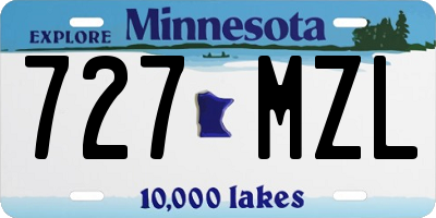 MN license plate 727MZL