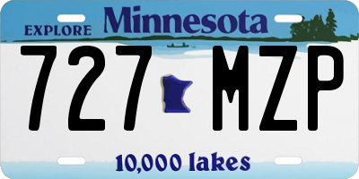 MN license plate 727MZP