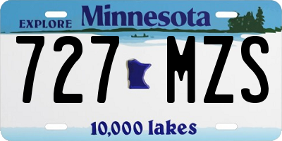 MN license plate 727MZS