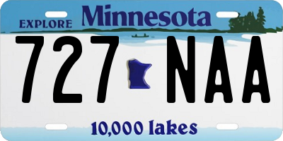 MN license plate 727NAA