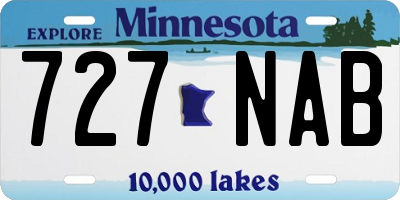 MN license plate 727NAB