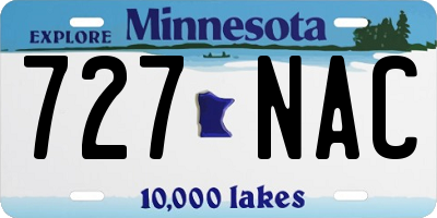 MN license plate 727NAC