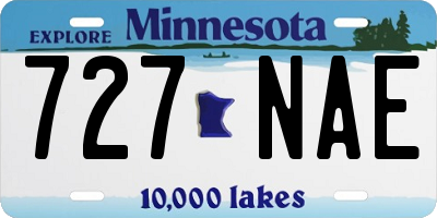 MN license plate 727NAE
