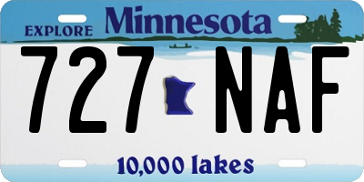 MN license plate 727NAF