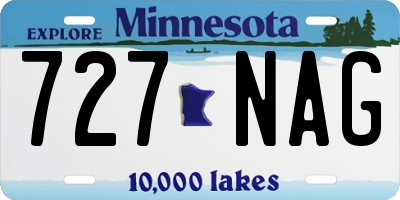 MN license plate 727NAG