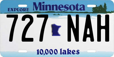 MN license plate 727NAH