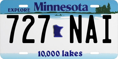 MN license plate 727NAI