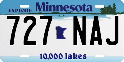 MN license plate 727NAJ