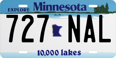 MN license plate 727NAL