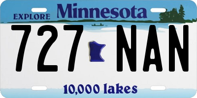 MN license plate 727NAN