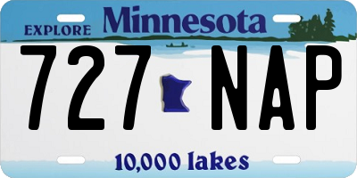 MN license plate 727NAP