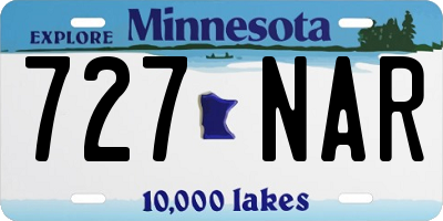 MN license plate 727NAR