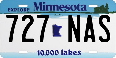 MN license plate 727NAS