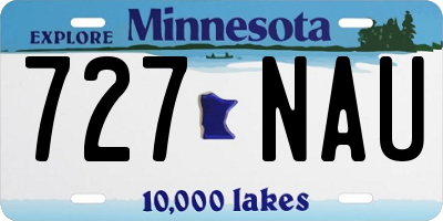 MN license plate 727NAU