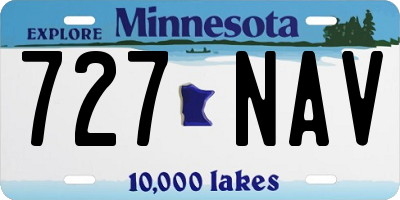 MN license plate 727NAV